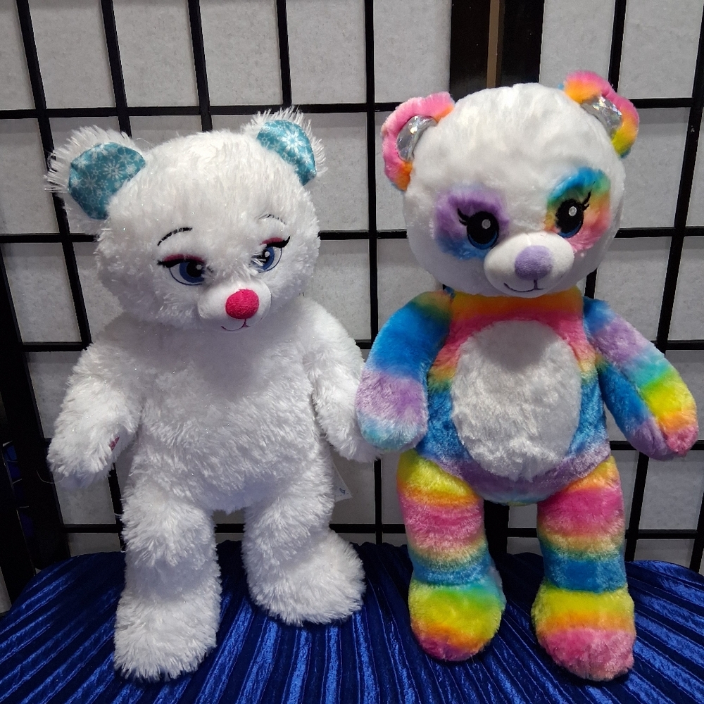 Colorful Plush Teddy Bear Set